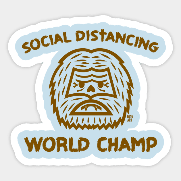 BIG FOOT CHAMP Sticker by toddgoldmanart